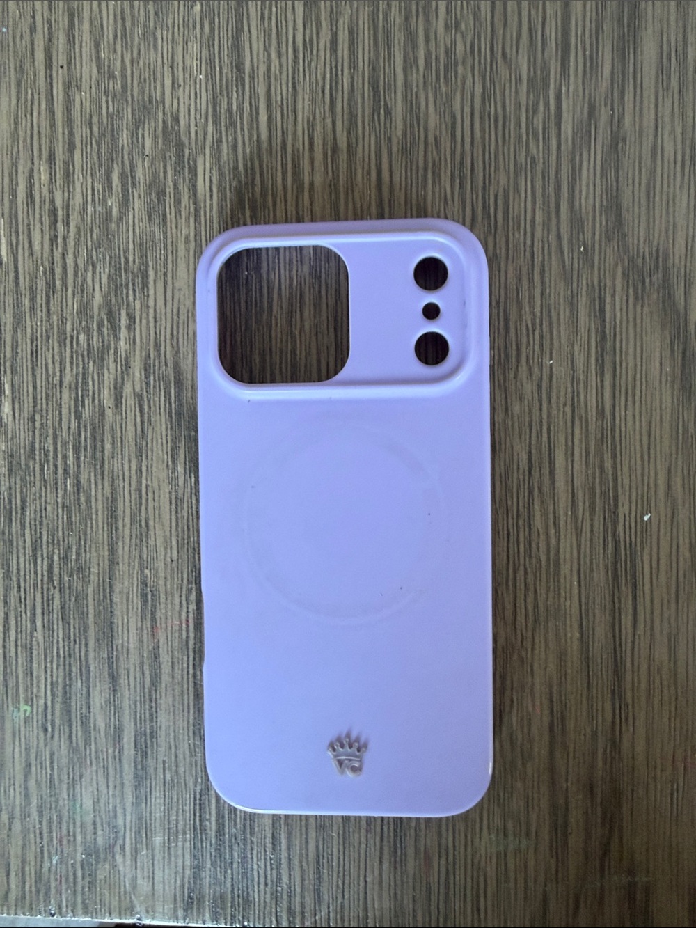 Velvet Caviar Lilac Silicone Phone Case with Crown Accent (iPhone 17 Pro Max)